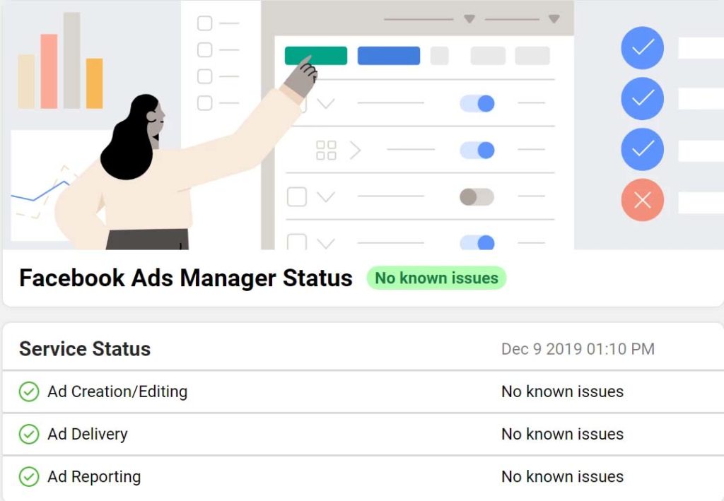 Facebook Ads Manager Status