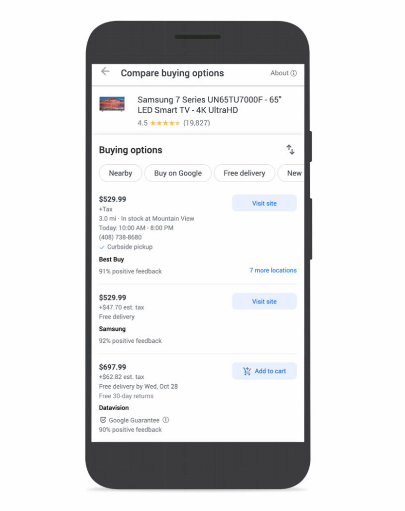 Google Shopping - Price Comparison