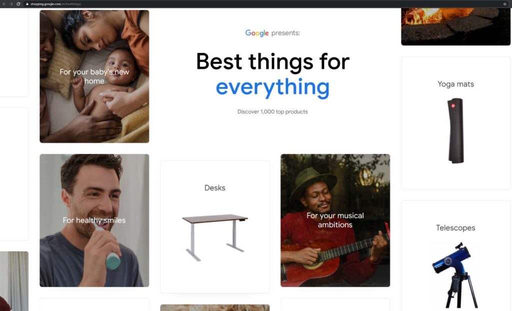 Best Things for Everything Guide - Google's Produkt-Highlights