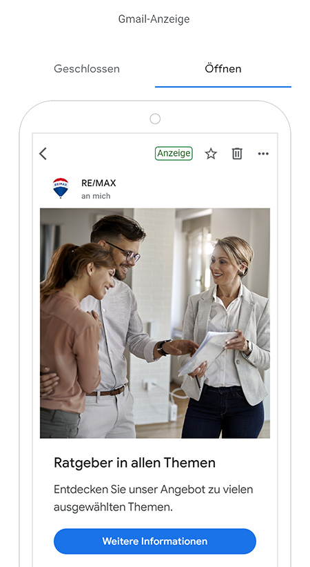 Anzeigen Beispiel Gmail Mobil 6