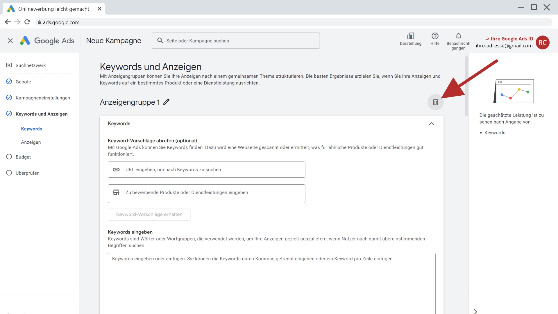 Keywords und Anzeigen 01