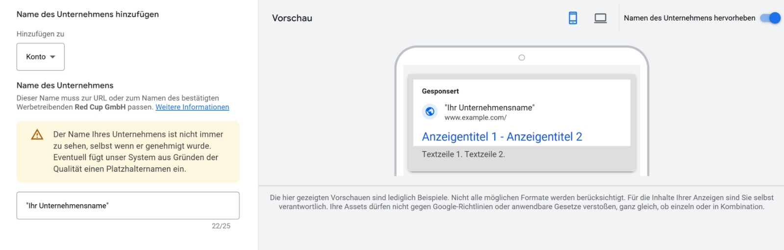 Name des Unternehmens